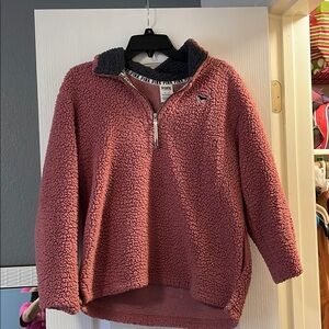 Pink Sherpa Quarter-Zip Pullover